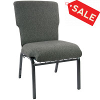 Flash Furniture EPCHT-111 Advantage Charcoal Gray Discount Church Chair - 21 in. Wide